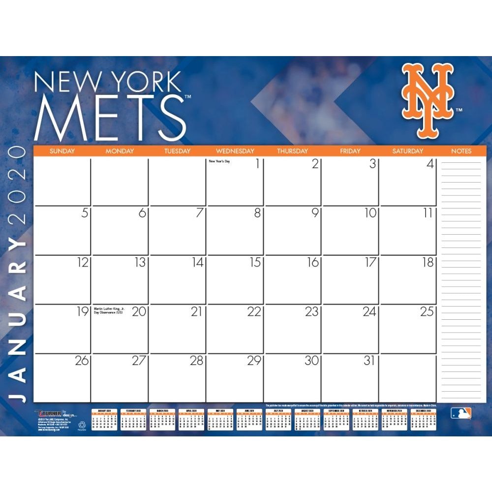 New York Mets Desk Pad 2020