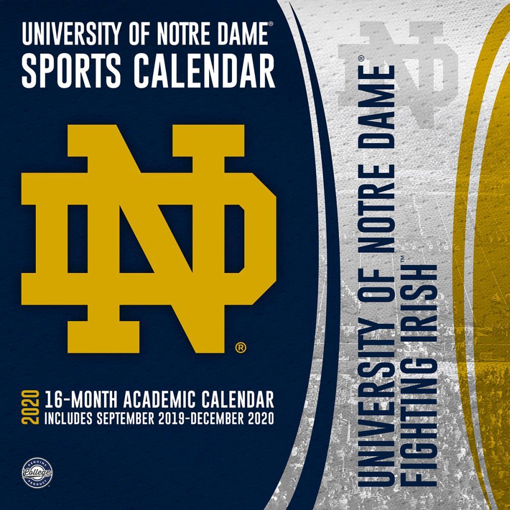 notre-dame-fighting-irish-wall-calendar-2020-ebay