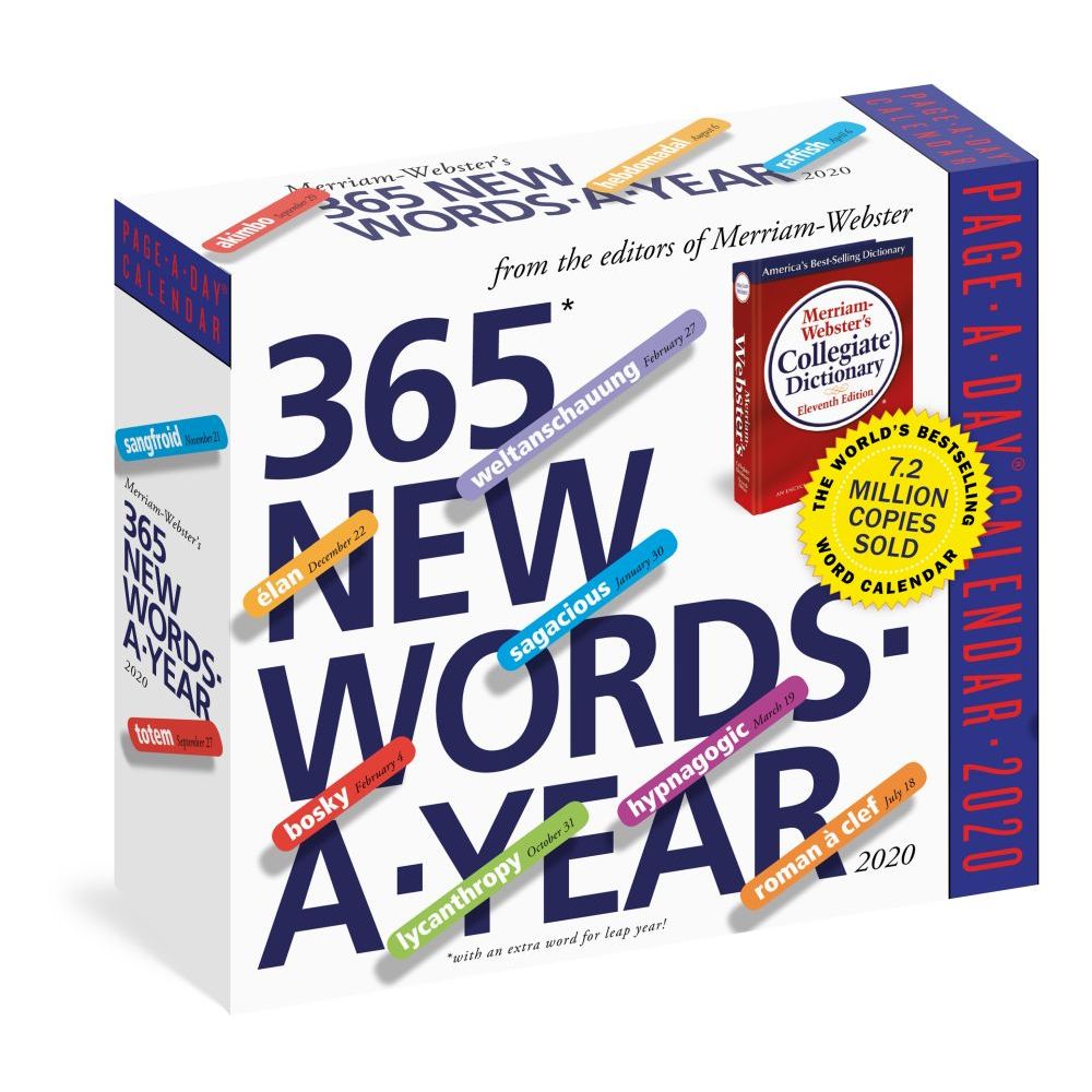 365 New Words A Year Page a Day Calendar 2020 By Merriam Webster 2019 Calendar For Sale 365 New Words A Year Page a Day Calendar 2020 By Merriam Webster 2019 Calendar For Sale