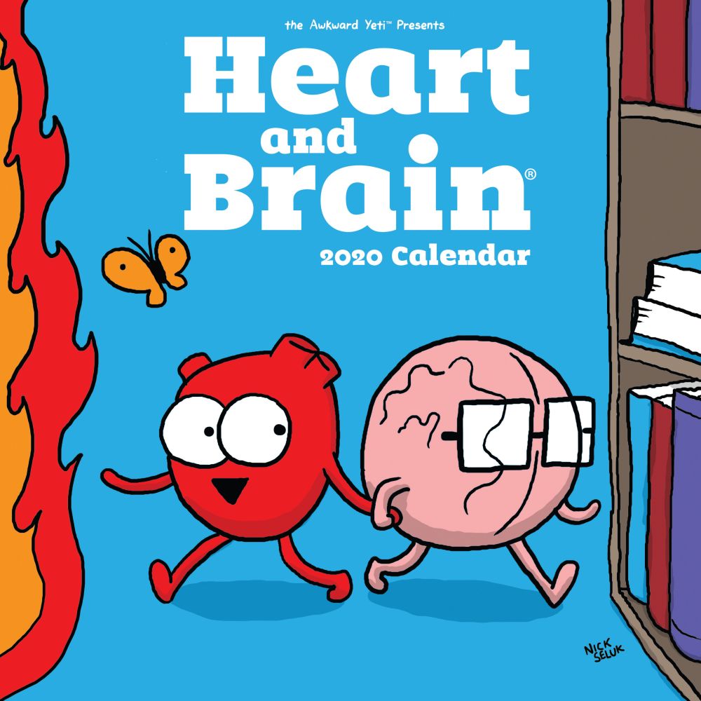 heart-and-brain-2020-wall-calendar-by-nick-seluk-2019-calendar-for-sale-online-ebay