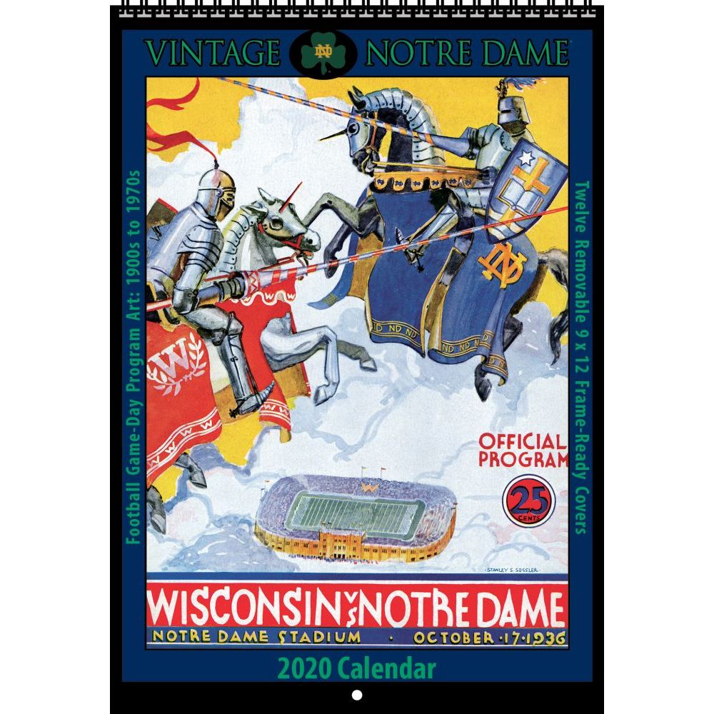 Notre Dame Vintage Football Wall Calendar 2020 | eBay