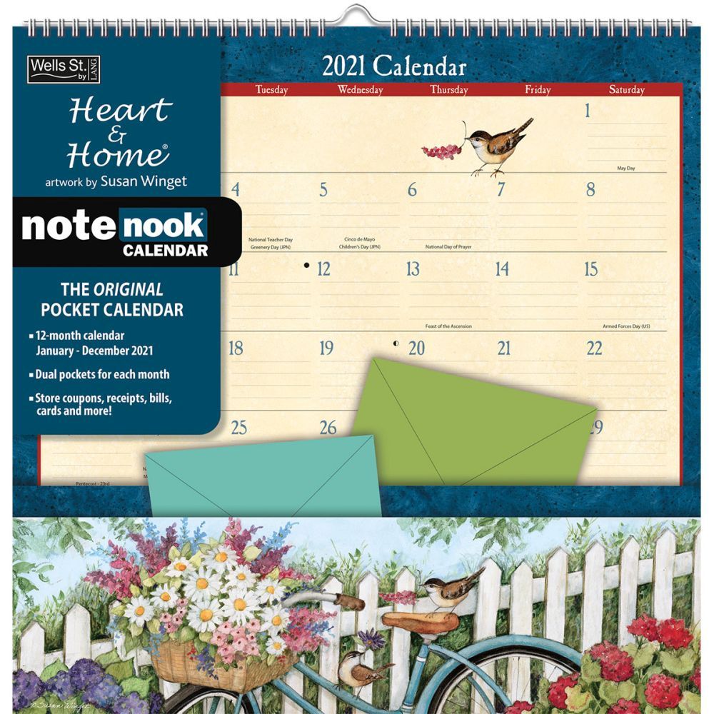 Heart & Home Note Nook Pocket Wall Calendar by Susan Winget eBay