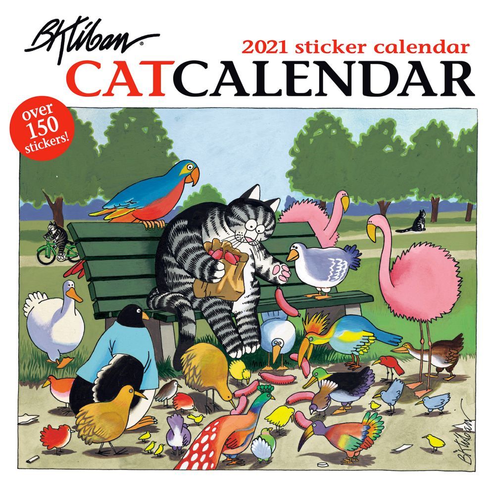 kliban-cat-sticker-wall-calendar-9780764998409-ebay