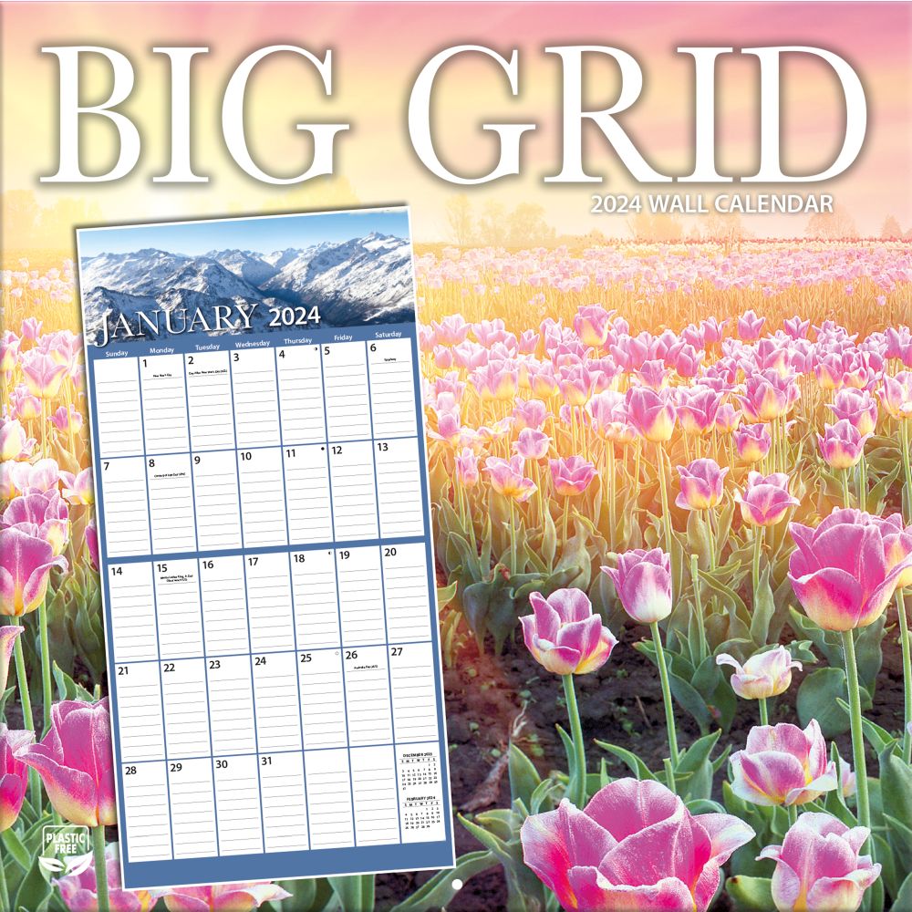 TURNER LICENSING, Big Grid Calendar 2024 Wall Calendar 16.36 PicClick