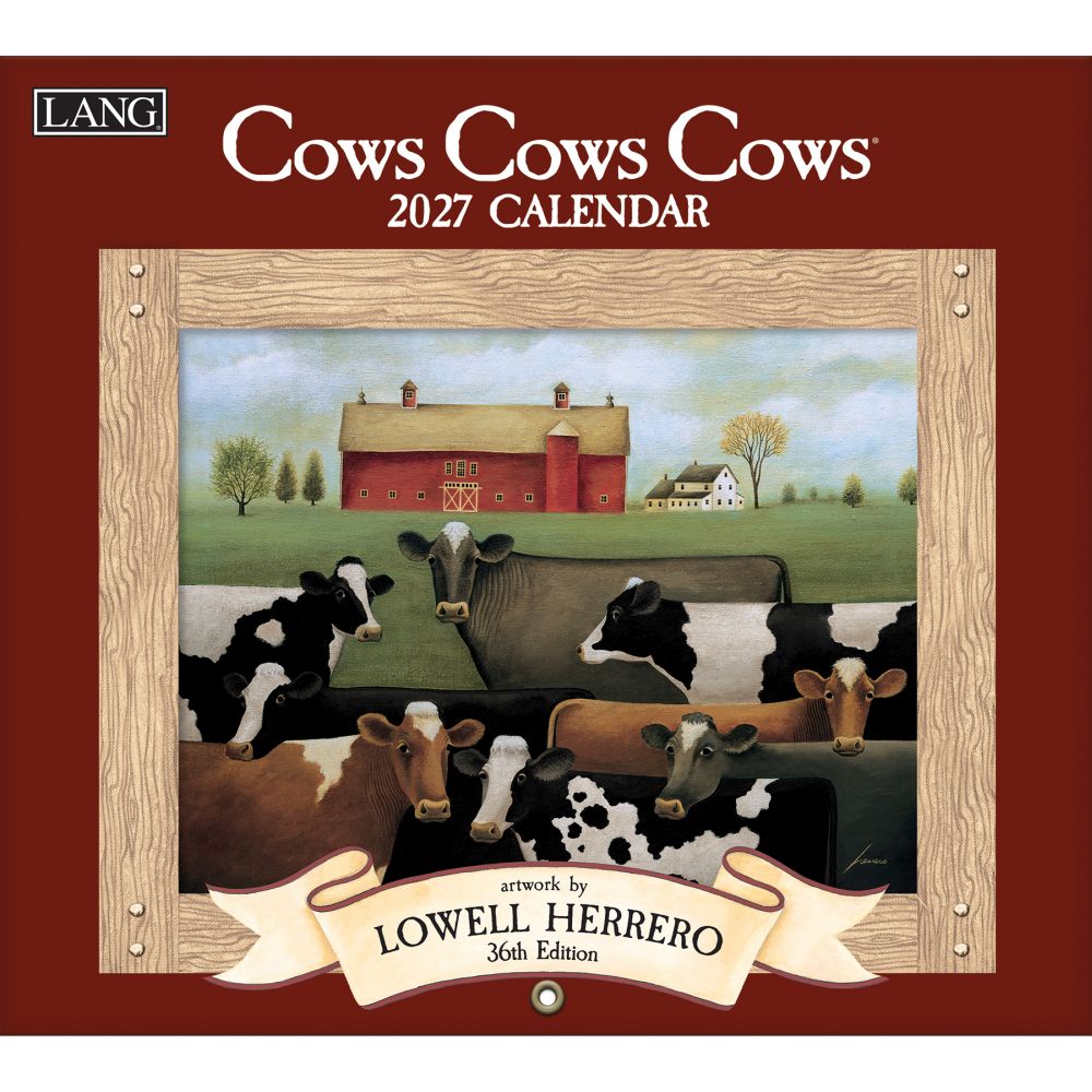Cows Cows Cows 2027 Wall Calendar by Lowell Herrero
