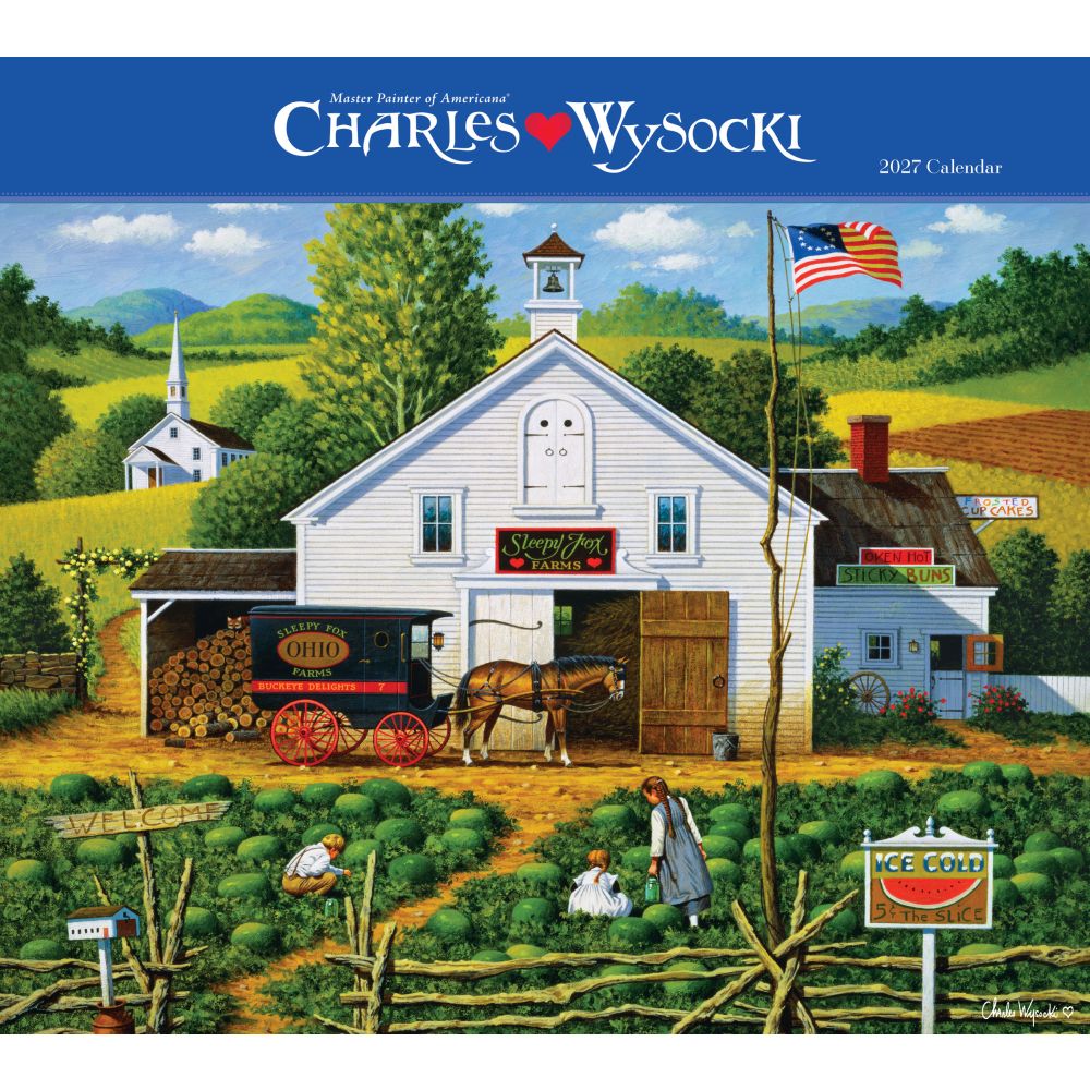 Charles Wysocki Americana 2027 Deluxe Wall Calendar